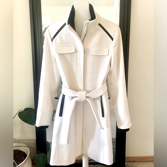 Vince Camuto Ivory Wool Blend Coat - Picture 2 of 5